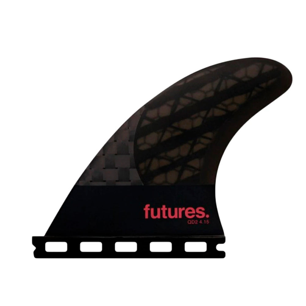 QUILLAS QUAD FUTURES FINS SYMMETRICAL QD2 4.15 BLACKSTIX