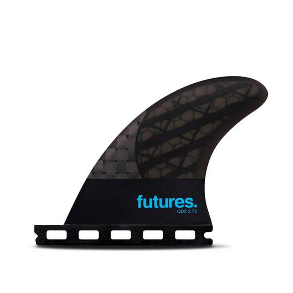 QUILLAS QUAD FUTURES FINS SYMMETRICAL QD2 3.75 BLACKSTIX