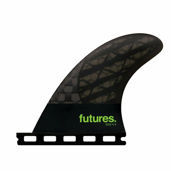 QUILLAS QUAD FUTURES FINS SYMMETRICAL QD2 4.00 BLACKSTIX