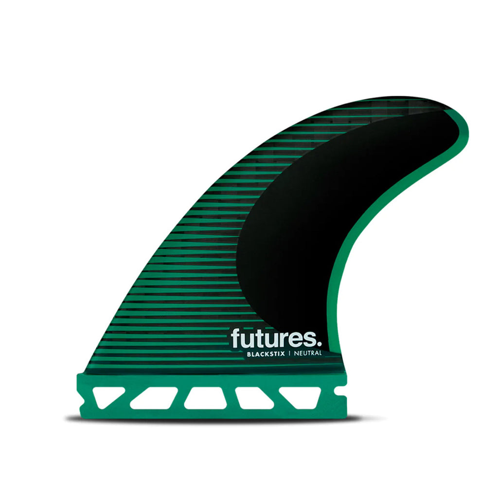 QUILLAS THRUSTER FUTURES FINS F6 BLACKSTIX (GREEN)