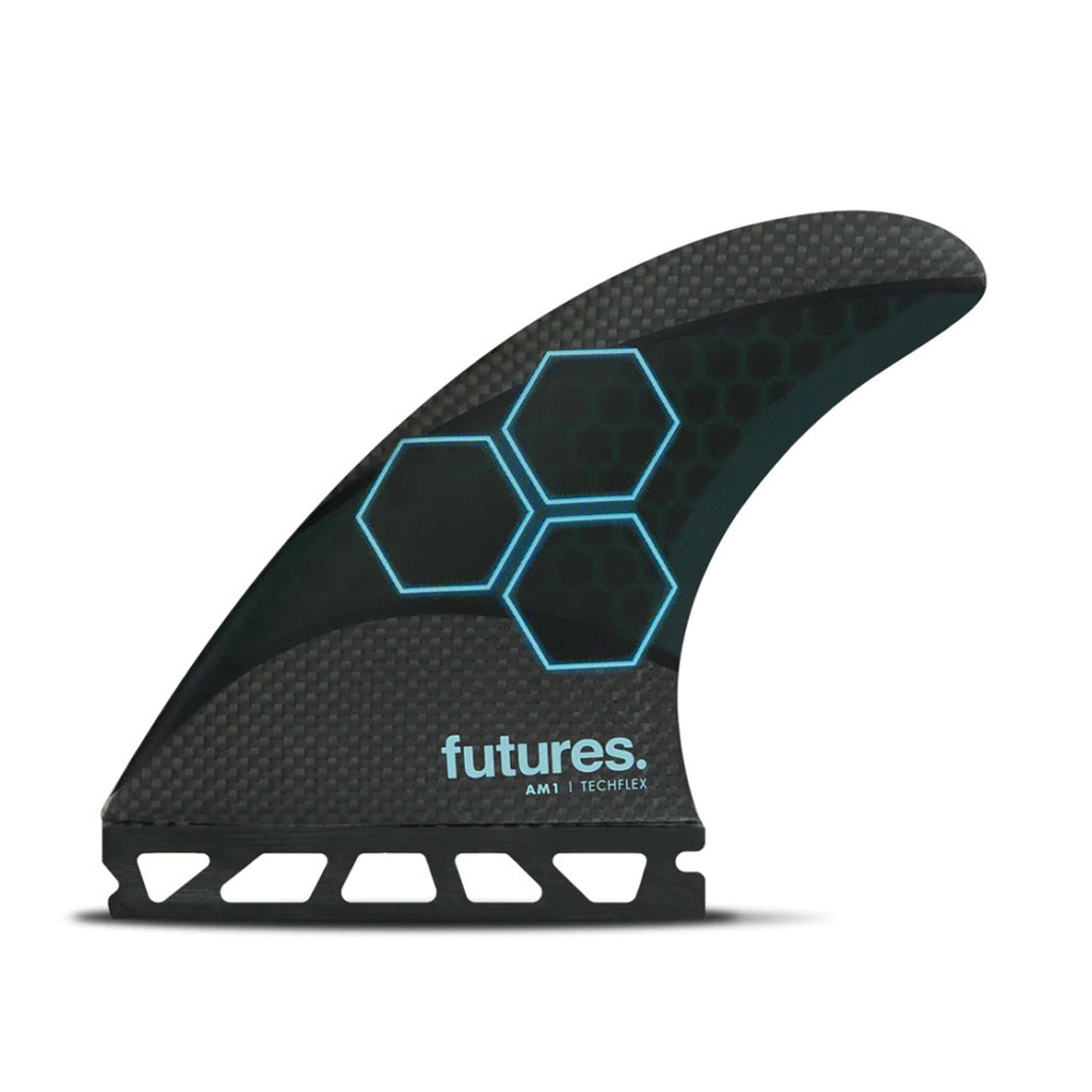 QUILLAS THRUSTER FUTURES FINS AM1 TECHFLEX (BLACK, BLUE)