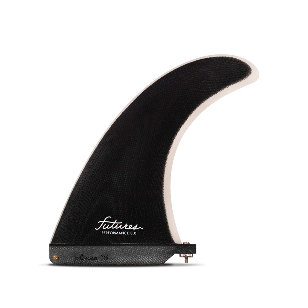 SINGLE FIN PARA LONGBOARD FUTURES FINS PERFORMANCE 8.0" (BLACK, GREY)