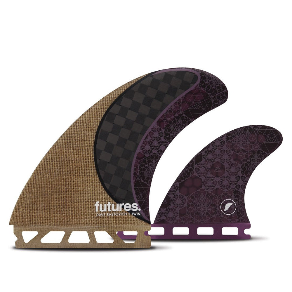 QUILLAS TWIN +1 FUTURES FINS RASTA HONEYCOMB CON FIBRA DE CARBONO