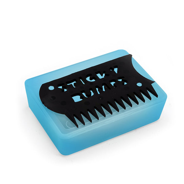 BOX Y PEINE STICKY BUMPS COLOR AZUL